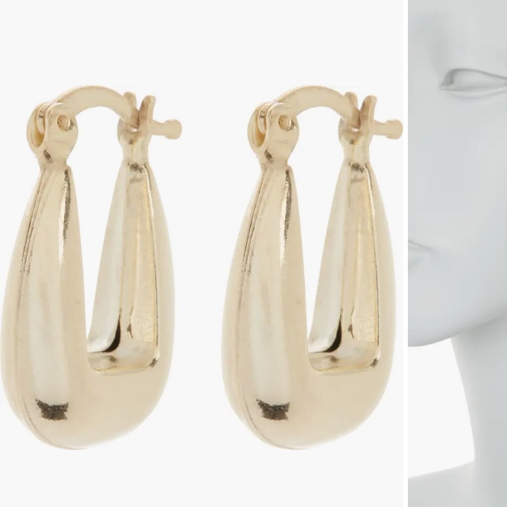 Argento Vivo Square Chunky Hoop Earrings